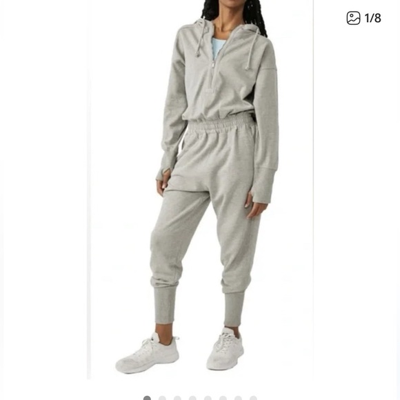 FP Movement by Free People Pants - FP Movement One Piece Free People Jumpsuit Relaxed Fit Training Day Gray XS.